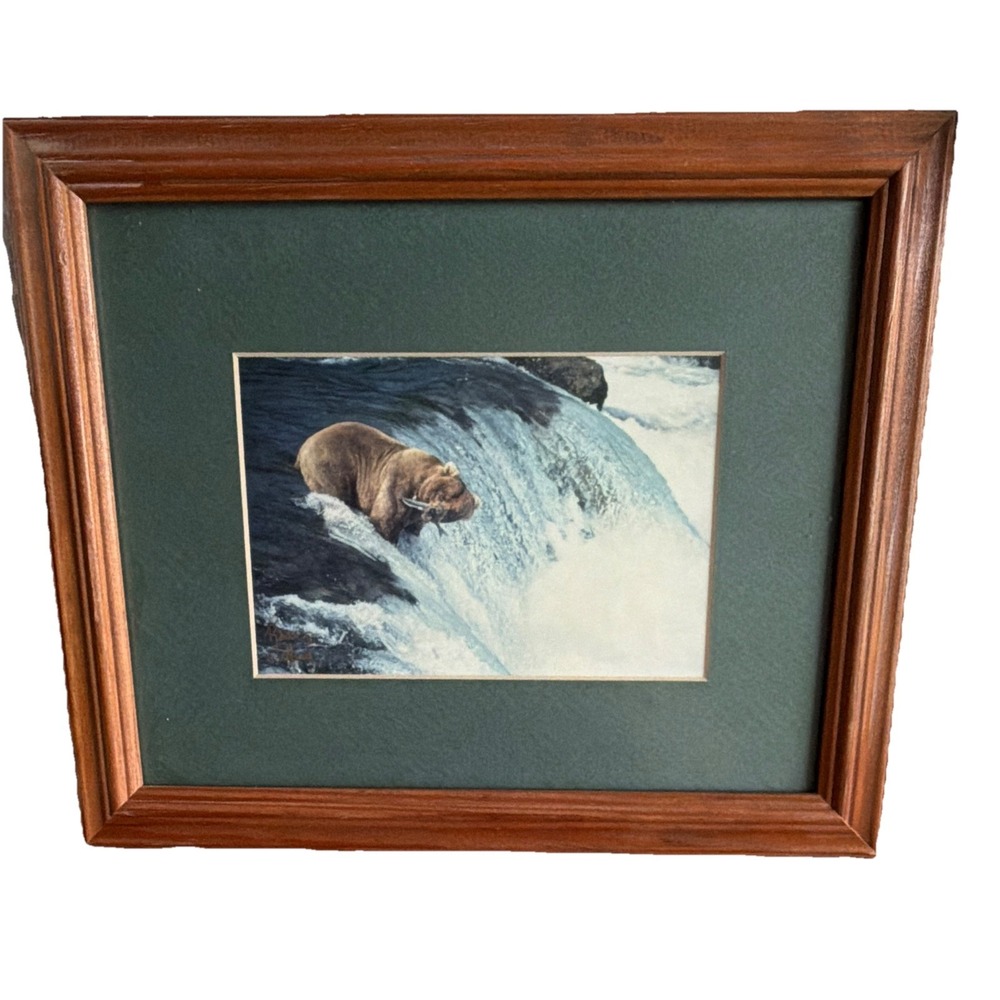 J. Ross Jeffries Grizzly Vs Salmon II #11474-G Framed Print